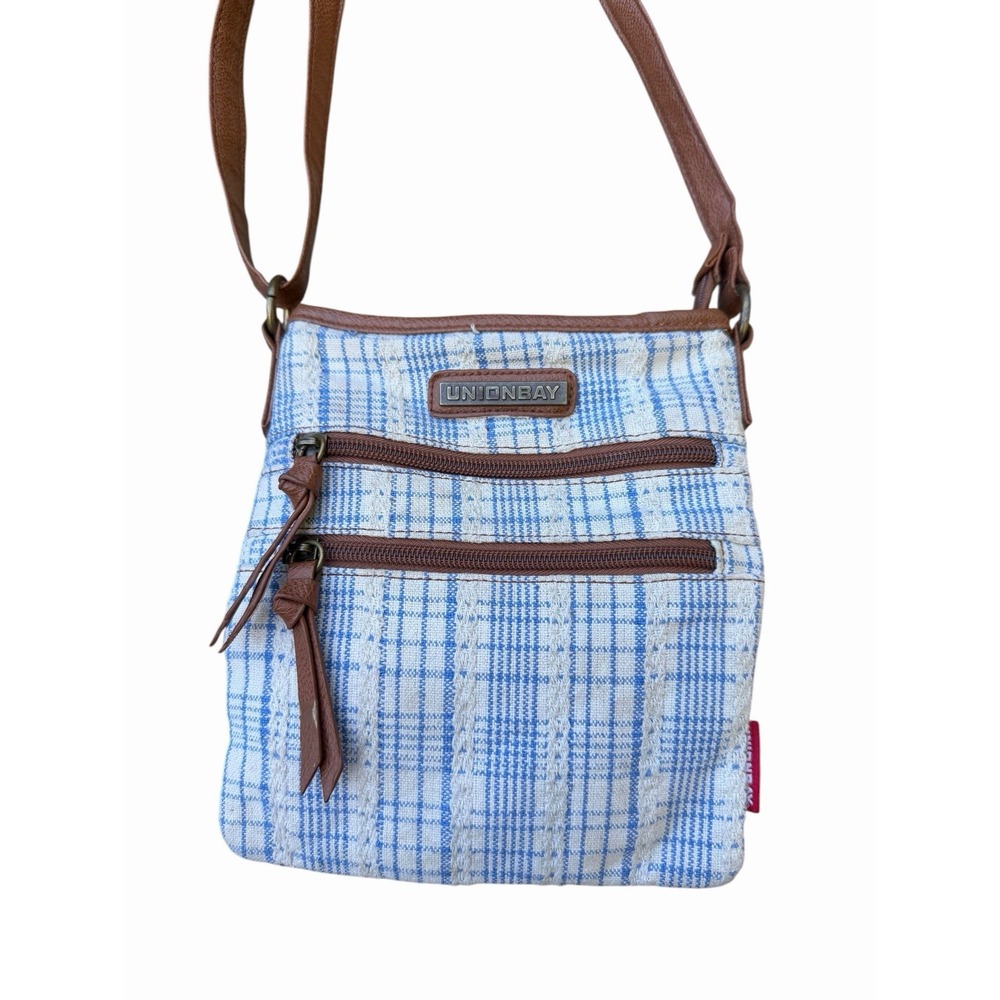 Unionbay Boho neutral messenger Y2K multi pocket crossbody